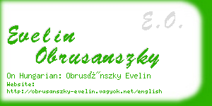 evelin obrusanszky business card
